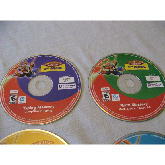 Jump Start Advanced 2nd Grade Lot Of 5 CD's Learning Home School Math Reading - Picture 2 of 3